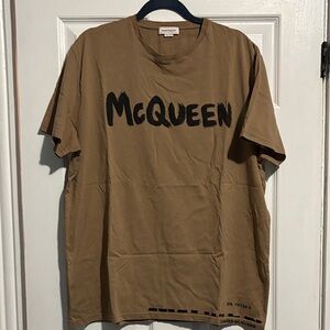 Alexander McQueen Tan Graphic Tee
